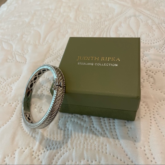 Judith Ripka Silver Band Bracelet - Picture 1 of 2